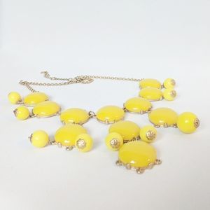 J. Crew Yellow Bubble Style Statement Necklace